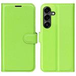 For Samsung Galaxy S25 FE 5G Litchi Texture Horizontal Flip Leather Phone Case with Holder(Green)