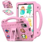 For Alldocube iPlay 50 Mini Pro 2023 8.4 Handle Kickstand Children EVA Shockproof Tablet Case(Pink)