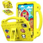 For Alldocube iPlay 50 Mini Pro 2023 8.4 Handle Kickstand Children EVA Shockproof Tablet Case(Yellow)