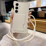 For Samsung Galaxy S25 5G Liquid TPU Card Bag Four Corner Shockproof Phone Case(White)