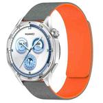 20mm Cloud Wood Grain Silicone Magnetic Watch Band(Gray Orange)
