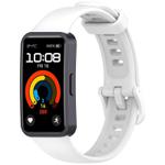 For Huawei Band 10 / 10 NFC / 9 / 9 NFC Metal Head Color Buckle Silicone Watch Band(White)