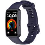 For Huawei Band 10 / 10 NFC / 9 / 9 NFC Metal Head Color Buckle Silicone Watch Band(Navy Blue)