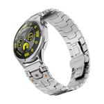 22mm Stainless Steel Butterfly Buckle Metal Watch Band(Silver)