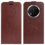 For Honor X9c R64 Texture Single Vertical Flip Leather Phone Case(Brown)