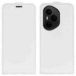 For Honor 400 Pro Global 160.8mm R64 Texture Single Vertical Flip Leather Phone Case(White)