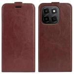 For Honor X6c R64 Texture Single Vertical Flip Leather Phone Case(Brown)