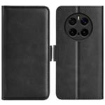 For Honor Magic7 Pro Dual-side Magnetic Buckle Horizontal Flip Leather Phone Case(Black)
