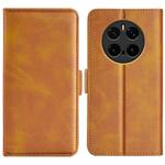 For Honor Magic7 Pro Dual-side Magnetic Buckle Horizontal Flip Leather Phone Case(Yellow)