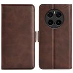 For Honor Magic7 Pro Dual-side Magnetic Buckle Horizontal Flip Leather Phone Case(Brown)