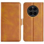 For Honor Magic7 5G Dual-side Magnetic Buckle Horizontal Flip Leather Phone Case(Yellow)