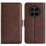 For Honor Magic7 5G Dual-side Magnetic Buckle Horizontal Flip Leather Phone Case(Brown)