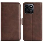 For Honor 200 Smart Dual-side Magnetic Buckle Horizontal Flip Leather Phone Case(Brown)