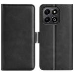 For Honor X6b Dual-side Magnetic Buckle Horizontal Flip Leather Phone Case(Black)