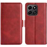 For Honor X6b Dual-side Magnetic Buckle Horizontal Flip Leather Phone Case(Red)