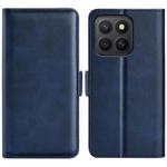 For Honor X8c 4G Dual-side Magnetic Buckle Horizontal Flip Leather Phone Case(Dark Blue)
