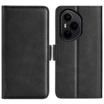For Honor 400 Pro Global 160.8mm Dual-side Magnetic Buckle Horizontal Flip Leather Phone Case(Black)
