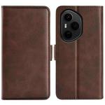 For Honor 400 Pro Global 160.8mm Dual-side Magnetic Buckle Horizontal Flip Leather Phone Case(Brown)