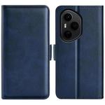 For Honor 400 Pro Global 160.8mm Dual-side Magnetic Buckle Horizontal Flip Leather Phone Case(Dark Blue)
