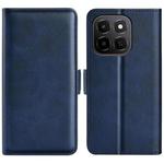 For Honor X6c Dual-side Magnetic Buckle Horizontal Flip Leather Phone Case(Dark Blue)
