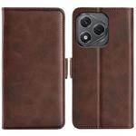 For Honor 400 Smart Dual-side Magnetic Buckle Horizontal Flip Leather Phone Case(Brown)