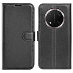 For Honor X9c Litchi Texture Horizontal Flip Leather Phone Case with Holder(Black)