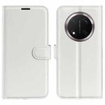 For Honor X9c Litchi Texture Horizontal Flip Leather Phone Case with Holder(White)
