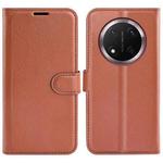For Honor X9c Litchi Texture Horizontal Flip Leather Phone Case with Holder(Brown)