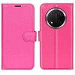 For Honor X9c Litchi Texture Horizontal Flip Leather Phone Case with Holder(Rose Red)