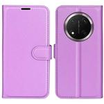 For Honor X9c Litchi Texture Horizontal Flip Leather Phone Case with Holder(Purple)