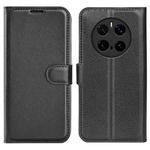 For Honor Magic7 Pro Litchi Texture Horizontal Flip Leather Phone Case with Holder(Black)