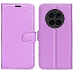 For Honor Magic7 5G Litchi Texture Horizontal Flip Leather Phone Case with Holder(Purple)