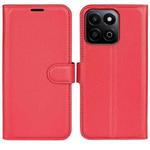 For Honor 200 Smart Litchi Texture Horizontal Flip Leather Phone Case with Holder(Red)