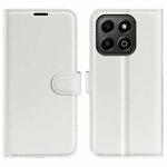 For Honor X6b Litchi Texture Horizontal Flip Leather Phone Case with Holder(White)