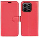 For Honor X6b Litchi Texture Horizontal Flip Leather Phone Case with Holder(Red)