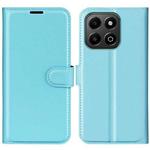 For Honor X6b Litchi Texture Horizontal Flip Leather Phone Case with Holder(Blue)