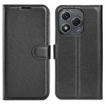 For Honor 400 Lite Litchi Texture Horizontal Flip Leather Phone Case with Holder(Black)