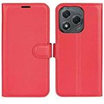 For Honor 400 Lite Litchi Texture Horizontal Flip Leather Phone Case with Holder(Red)