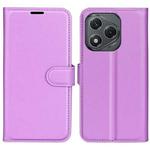 For Honor 400 Lite Litchi Texture Horizontal Flip Leather Phone Case with Holder(Purple)