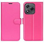 For Honor 400 Lite Litchi Texture Horizontal Flip Leather Phone Case with Holder(Rose Red)