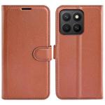 For Honor X8c Litchi Texture Horizontal Flip Leather Phone Case with Holder(Brown)