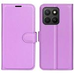 For Honor X8c Litchi Texture Horizontal Flip Leather Phone Case with Holder(Purple)