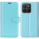 For Honor X8c Litchi Texture Horizontal Flip Leather Phone Case with Holder(Blue)