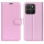 For Honor X8c Litchi Texture Horizontal Flip Leather Phone Case with Holder(Pink)