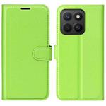 For Honor X8c Litchi Texture Horizontal Flip Leather Phone Case with Holder(Green)