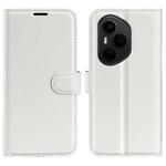 For Honor 400 Pro Global 160.8mm Litchi Texture Horizontal Flip Leather Phone Case with Holder(White)
