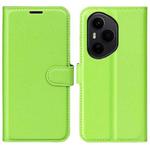 For Honor 400 Pro Global 160.8mm Litchi Texture Horizontal Flip Leather Phone Case with Holder(Green)