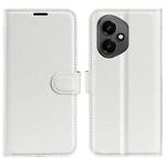 For Honor 400 Global Litchi Texture Horizontal Flip Leather Phone Case with Holder(White)