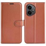 For Honor 400 Global Litchi Texture Horizontal Flip Leather Phone Case with Holder(Brown)