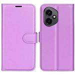 For Honor 400 Global Litchi Texture Horizontal Flip Leather Phone Case with Holder(Purple)